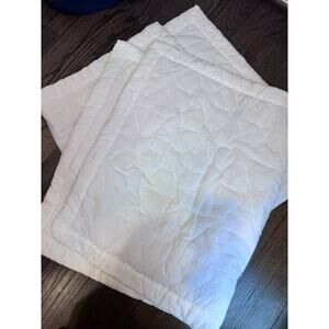 PARACHUTE Organic Soft Stitch Padded Pillow Shams KING White SET(2) NEW